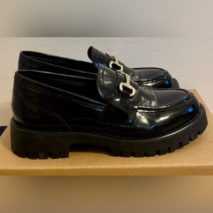 Steve Madden Black Platform Loafers Size 8.5